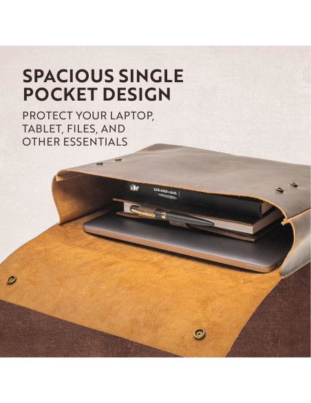 Portafolio de Cuero MILITARIA STUFFS A5 para Laptop 15.6"