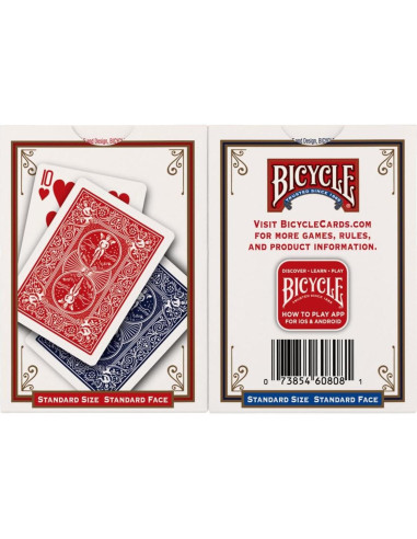 Barajas de Juego Bicycle Estándar 2 Paquete Rojo y Azul