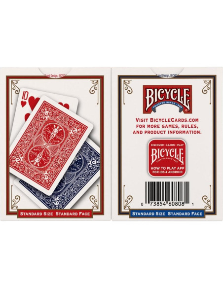 Barajas de Juego Bicycle Estándar 2 Paquete Rojo y Azul