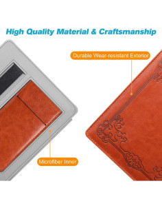 Funda CaseBot para Kindle Oasis 7" - Cuero Sintético Marrón Vintage 2