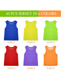 48 Chalecos de Entrenamiento de Malla Silicherry para Niños 2