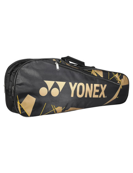 Bolsa de Bádminton YONEX 23015 Negra y Dorada - 3 Compartimentos