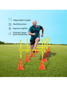 Conjunto de Conos y Barreras de Agilidad ASENVER XLZZTZ 2