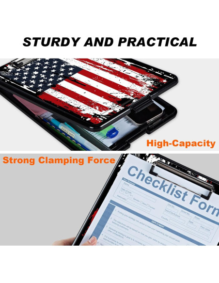 Clipboard AIRWEE A4 con almacenamiento y soporte para bolígrafo