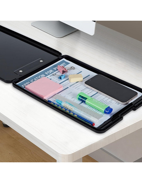 Clipboard AIRWEE A4 con almacenamiento y soporte para bolígrafo