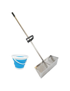 Rastrillo de Playa MEEGOON 38.1 cm Acero Inoxidable Plegable