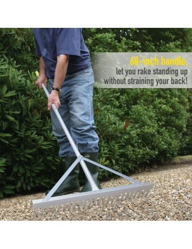 Rastrillo de Paisaje Colwelt 24 Púas Aluminio 60.96 cm