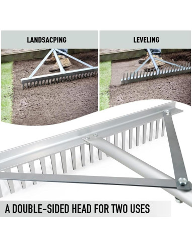 Rastrillo de Paisaje Colwelt 24 Púas Aluminio 60.96 cm