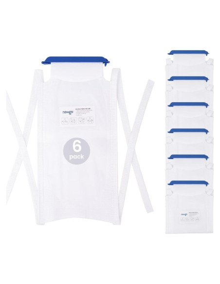 Bolsas de Hielo Recargables NEWGO - Paquete de 6 Grande 17.8x11.7cm