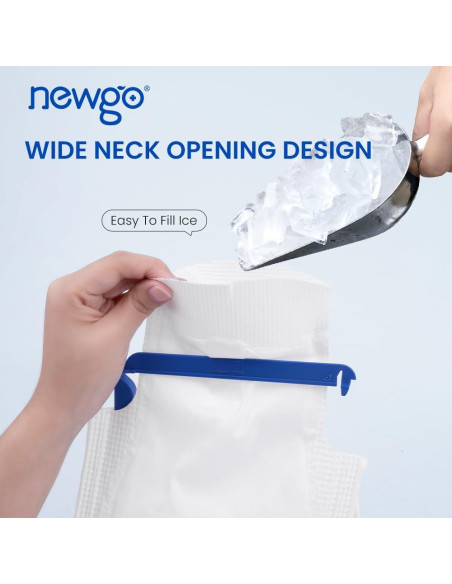 Bolsas de Hielo Recargables NEWGO - Paquete de 6 Grande 17.8x11.7cm