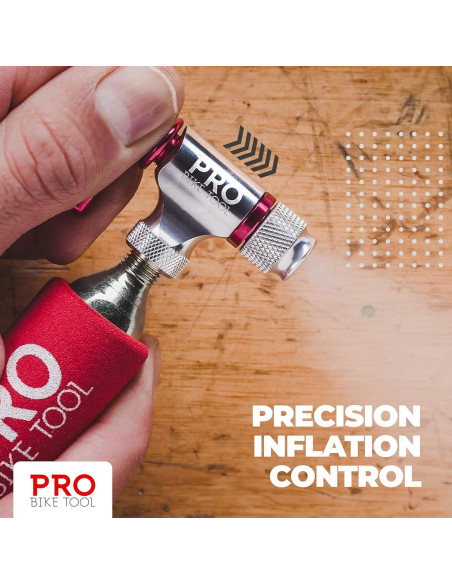 Inflador de CO2 Pro Bike Tool - Compatible con Presta y Schrader