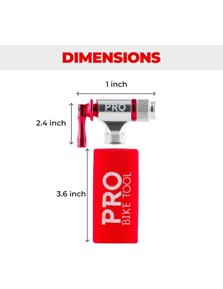 Inflador de CO2 Pro Bike Tool - Compatible con Presta y Schrader