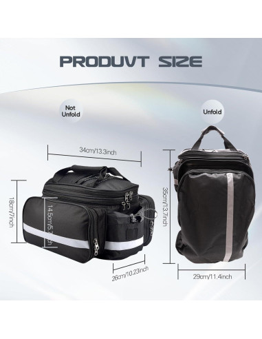 Bolsa trasera para portabicicletas Coolrunner 27L impermeable