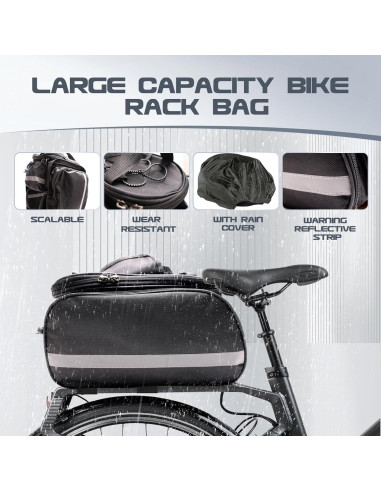 Bolsa trasera para portabicicletas Coolrunner 27L impermeable
