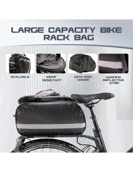 Bolsa trasera para portabicicletas Coolrunner 27L impermeable