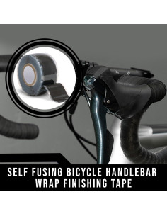 Cinta para Manillar de Bicicleta Domain Cycling - 3.05m Negra 2
