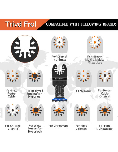 10 Piezas Hojas Oscilantes TrivdPro Dientes Japoneses 34mm