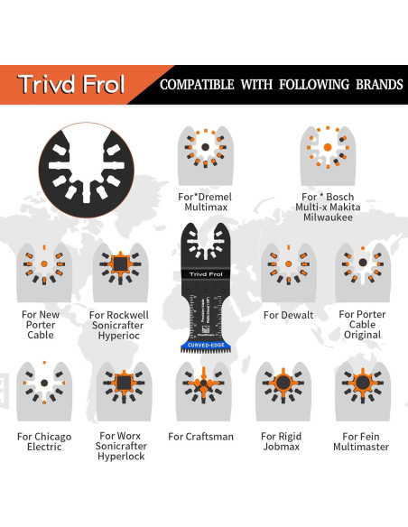 10 Piezas Hojas Oscilantes TrivdPro Dientes Japoneses 34mm