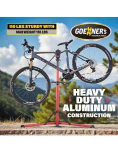 Soporte de Reparación de Bicicletas GOEHNER Aluminio 50 kg Rojo 2