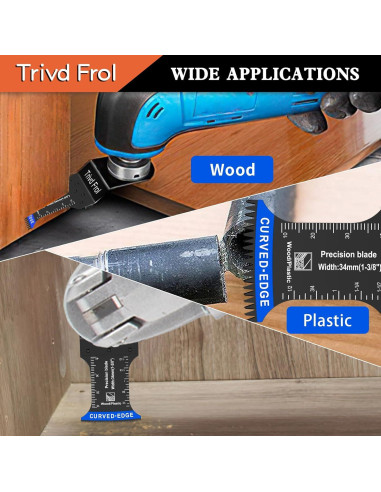 10 Piezas Hojas Oscilantes TrivdPro Dientes Japoneses 34mm