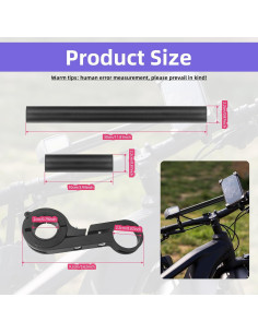 Extensor de Manillar de Bicicleta LJZP 10cm y 30cm Aluminio 2