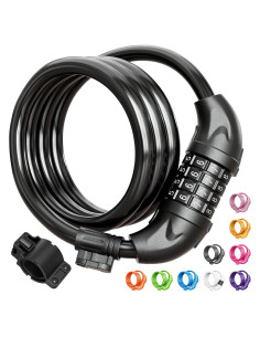 Candado de Cable Titanker 1.22m con Combinación Resettable