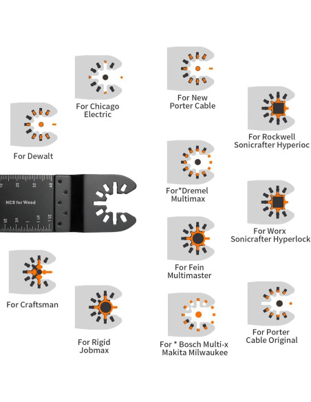 Hojas de sierra oscilante TrivdPro 200 PCS para madera y plástico