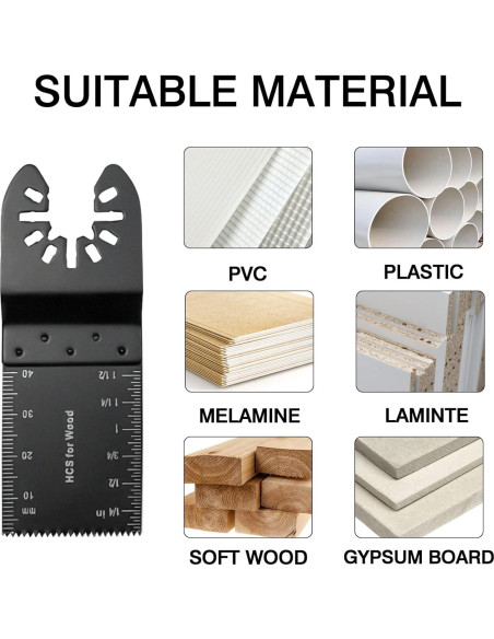 Hojas de sierra oscilante TrivdPro 200 PCS para madera y plástico