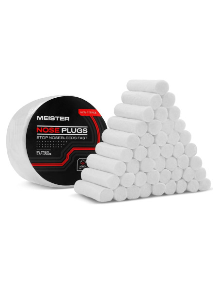 Tapones Nasales Meister de Algodón Absorbentes - 100 Unidades