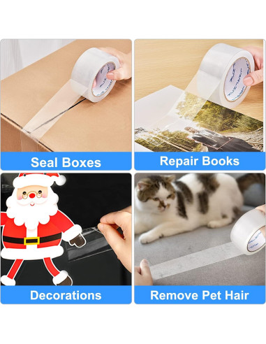 Cinta de Embalaje Transparente JARLINK 12 Rollos 55 m