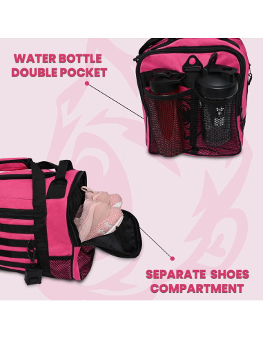 Bolsa de Deporte Beast Power Gear - Duffle Rosa/Negro 1.08kg