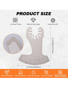 Juego de Cuchillas Oscilantes Richeotai 8 Piezas Diamante 2