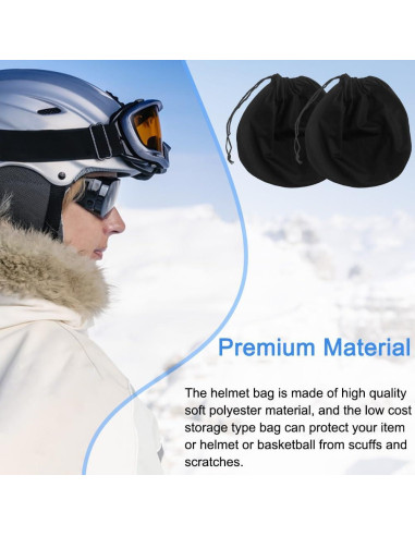 Paquete de 2 Bolsas de Almacenamiento para Casco QKDS - Negro
