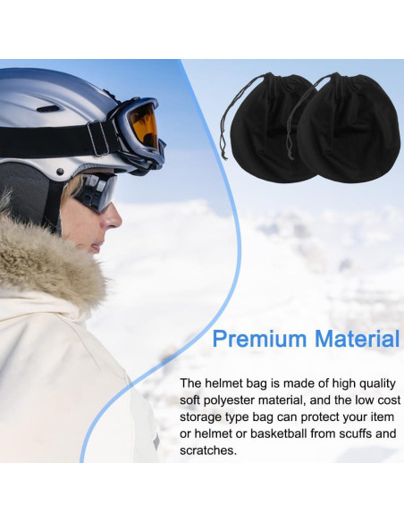 Paquete de 2 Bolsas de Almacenamiento para Casco QKDS - Negro