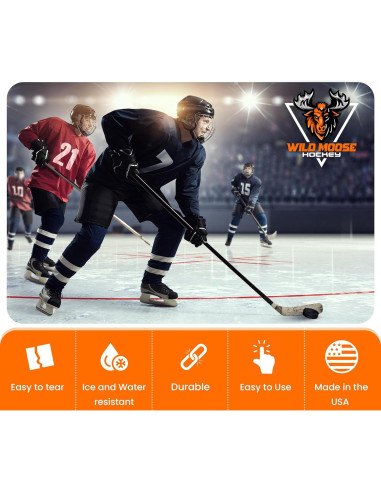 Cinta de Hockey Negra Wild Moose 2 Rollos 2.54 cm x 18.29 m