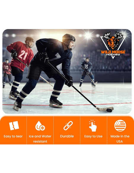 Cinta de Hockey Negra Wild Moose 2 Rollos 2.54 cm x 18.29 m