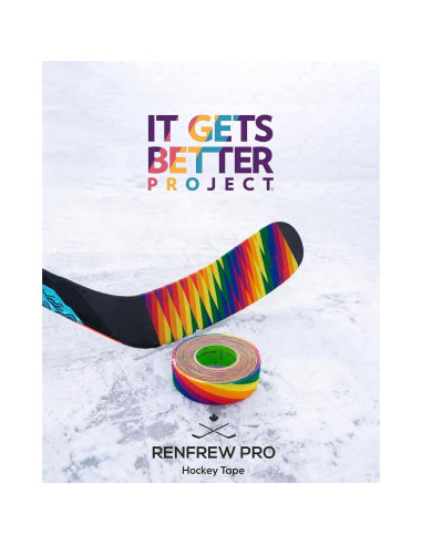 Cinta de Hockey Renfrew Pro Arcoíris 24mm x 18m