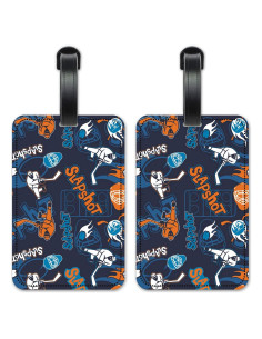 Etiquetas de ID de Equipaje Art Plates - Juego de 2 Coloridas