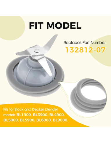 Junta de Goma Black and Decker 132812-07 para Licuadora
