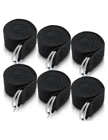 Correas de Yoga Yilloog 6 Pcs 2.44m Ajustables Antideslizantes