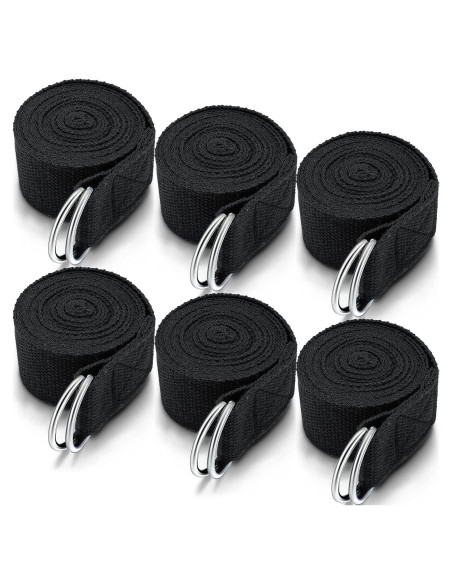 Correas de Yoga Yilloog 6 Pcs 2.44m Ajustables Antideslizantes
