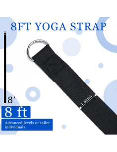 Correas de Yoga Yilloog 6 Pcs 2.44m Ajustables Antideslizantes 2