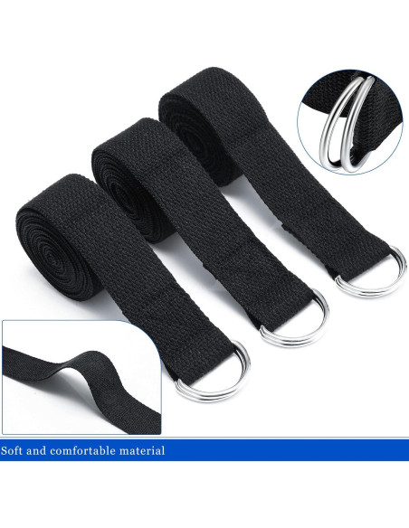 Correas de Yoga Yilloog 6 Pcs 2.44m Ajustables Antideslizantes