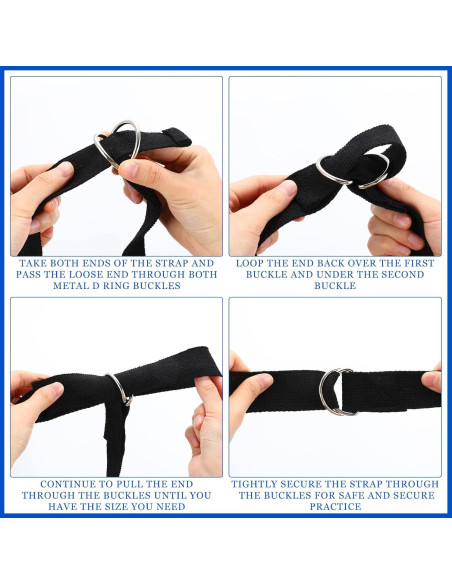 Correas de Yoga Yilloog 6 Pcs 2.44m Ajustables Antideslizantes