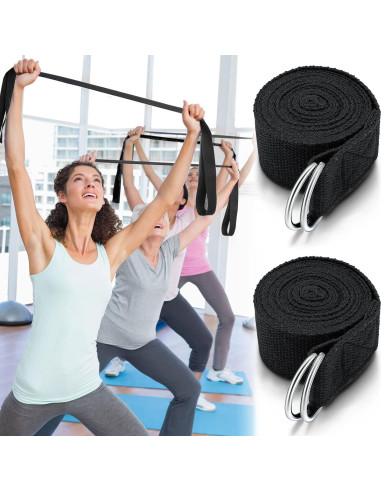Correas de Yoga Yilloog 6 Pcs 2.44m Ajustables Antideslizantes