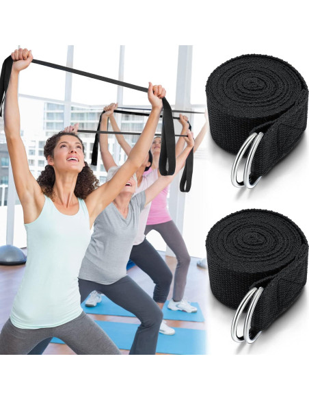 Correas de Yoga Yilloog 6 Pcs 2.44m Ajustables Antideslizantes