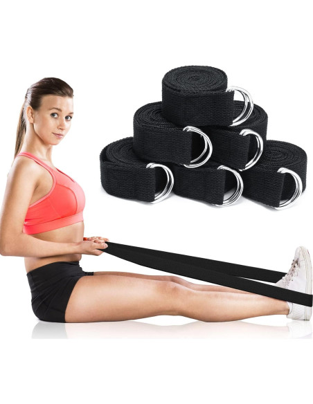 Correas de Yoga Yilloog 6 Pcs 2.44m Ajustables Antideslizantes