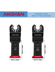 Cuchillas Oscilantes AIKENSAI 7 Piezas para Madera y Metal 2