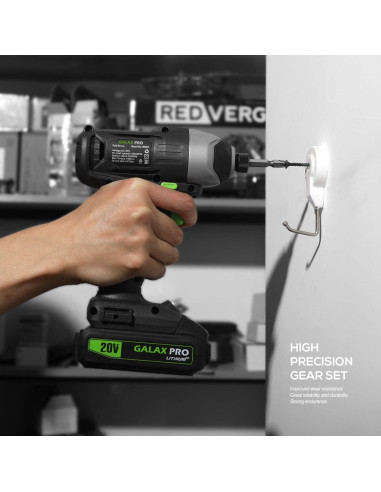 Destornillador de Impacto GALAX PRO 20V Inalámbrico 1.04kg