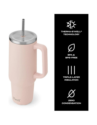 Vaso XL Acero Inoxidable Reciclado S'well 1.18L Sal Himalaya